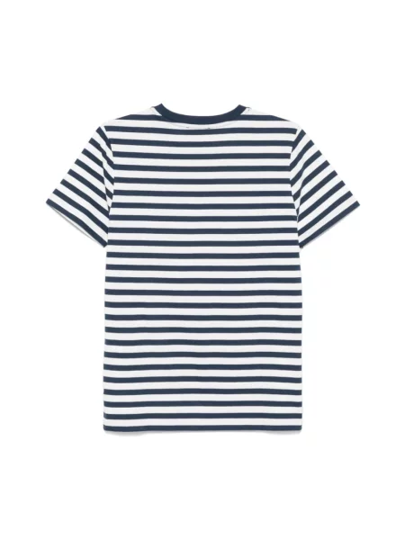 A.P.C. t-shirt t-shirt standard apc brode raye męski granatowy wzorzysty niebieska