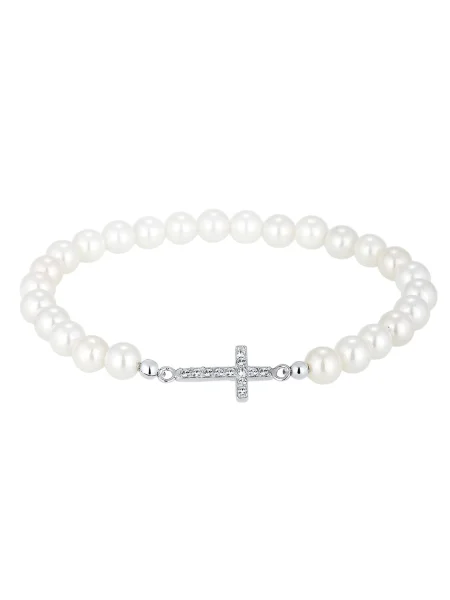 ELLI Zapestnica transparentna bela