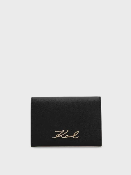 Кожаный кошелек Karl Lagerfeld черный