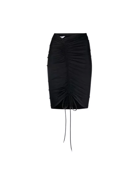 Lniana spódnica Balenciaga czarna