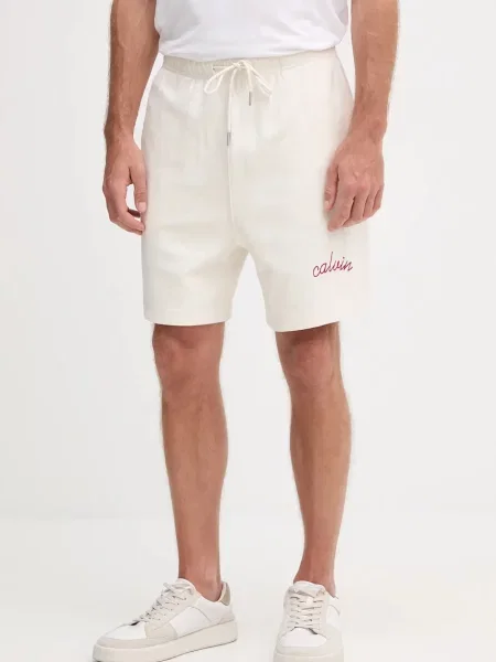 Calvin Klein Jeans pantaloni scurți bej