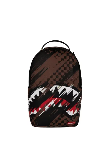 Rucsac Sprayground în carouri cu imagine negru