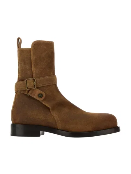 Botki Burberry skórzane brązowe