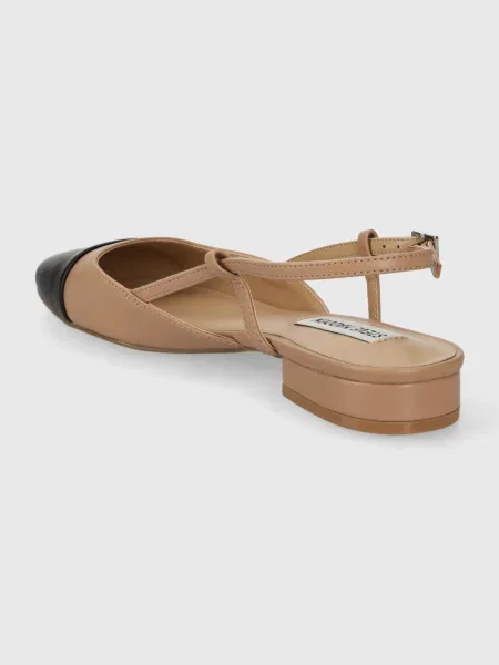 Kožené baleríny Steve Madden Belinda s odkrytou patou béžová
