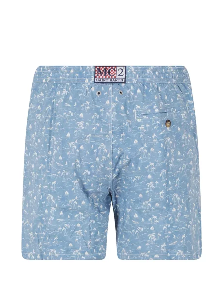 Slip de baie Mc2 Saint Barth cu imagine albastru