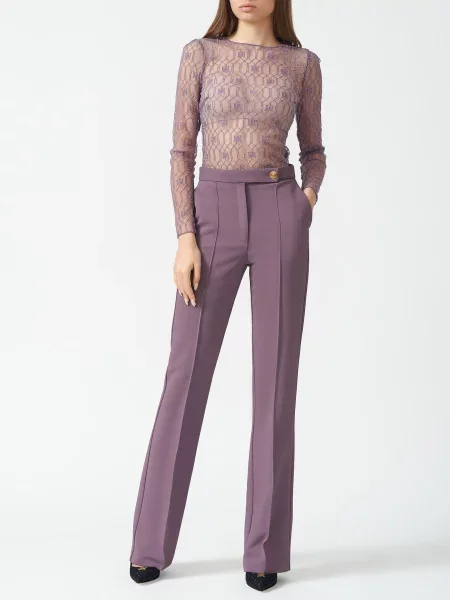Штани Elisabetta Franchi фіолетові