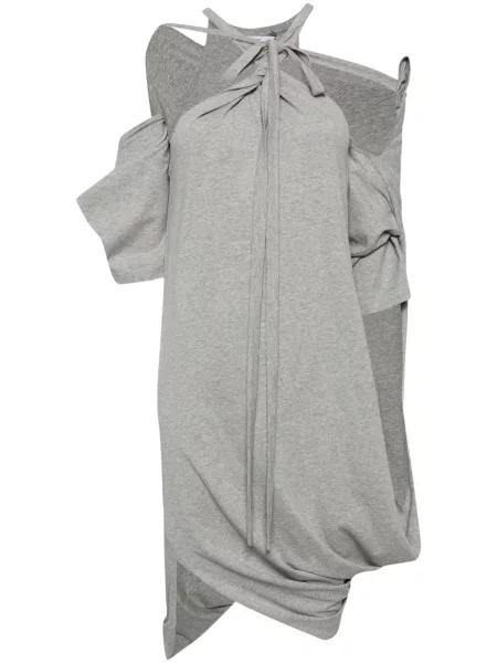 Rochie Pushbutton drapată de costum gri