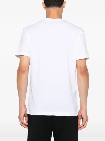 Tricou Moschino cu broderie alb