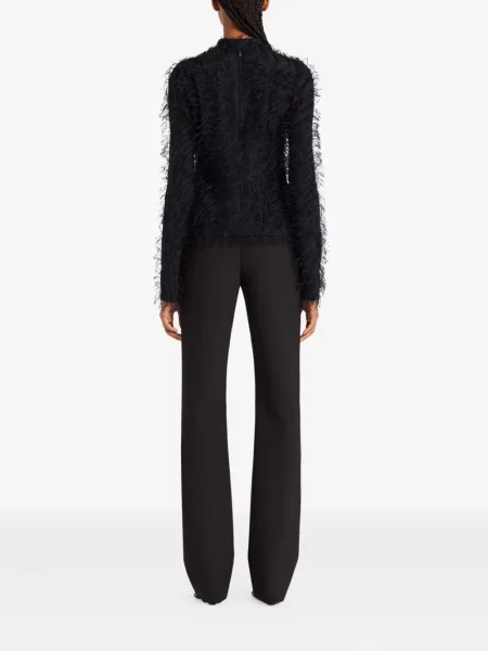 Top Courreges cu pene lung negru