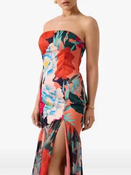 Rochie maxi Marciano By Guess fără bretele portocaliu