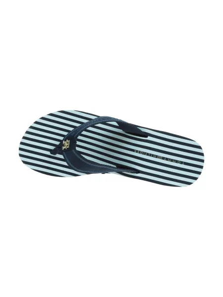Žabky Tommy Hilfiger Stripes Wedge Beach Sandal space blue modré