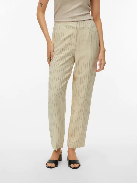 VERO MODA Ráncos nadrág VMKIARA / szürke bézs