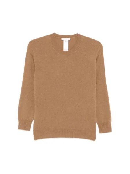Sweter The Row z kaszmiru brązowy