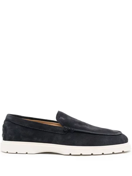 Pantofi loafer Tod's din piele de căprioară slip-on albastru