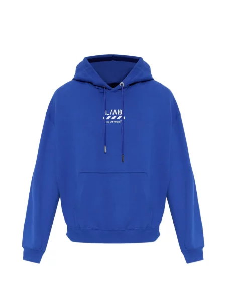 Суичър с качулка L/ab C/o Off-white с принт бяло