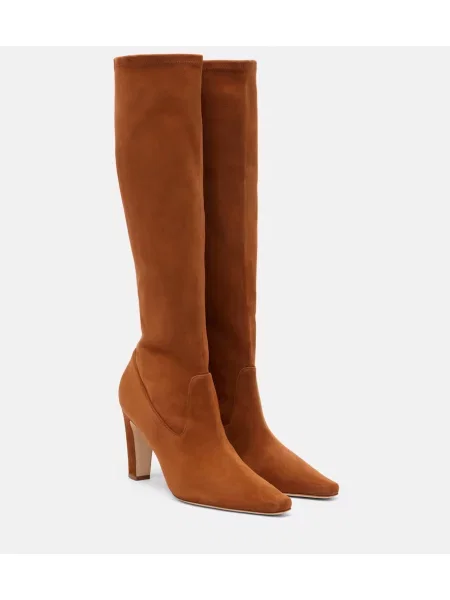 Cizme Manolo Blahnik din piele de căprioară maro