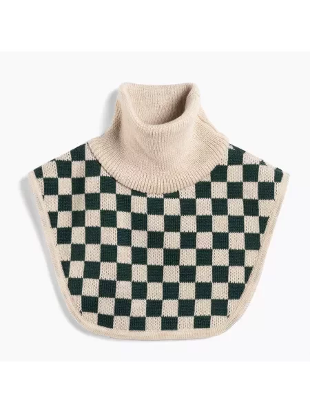 Komin dziecięcy KID STORY Merino green chessboard beżowa