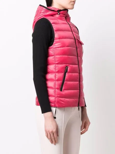 Kamizelka Moncler bez rękawów ocieplana różowa