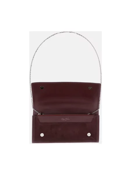 Kopertówka Roger Vivier skórzana na sprzączkę brązowa