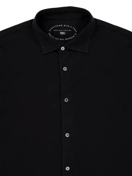 Плетена риза Fedeli черно