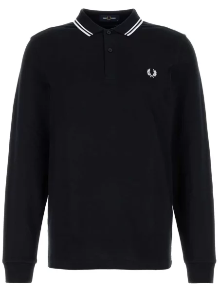 Tricou polo Fred Perry cu autograf albastru