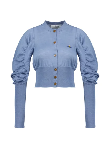 Kardigan Vivienne Westwood o krotszym kroju niebieski
