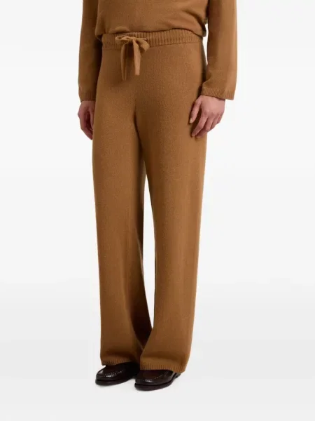 Pantaloni Woolrich tricotate cu cordon maro