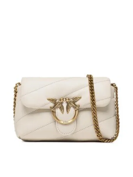 Pinko crossbody kabelka dámska kožená biela