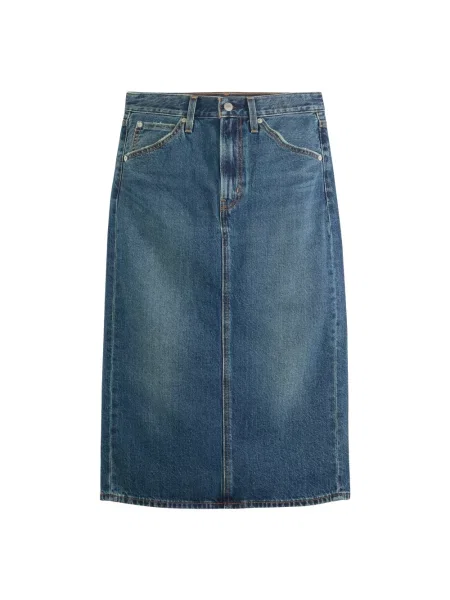 Spódnica jeansowa Levi's z wysoką talią niebieska