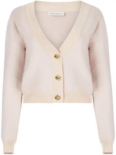 Cardigan Nina Ricci cu decolteu în V de mohair