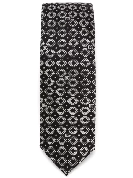Μεταξωτή γραβάτα Dolce & Gabbana μαύρο