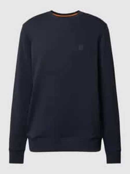 Bluza z detalem z logo model ‘Westart’ Boss Orange niebieska