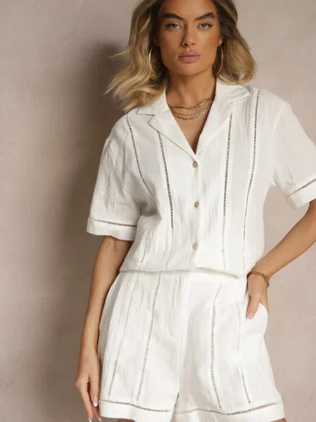 Pantaloni scurți Galessira Albi alb