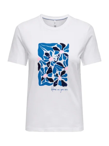 ONLY Tricou ONLKITA albastru regal / albastru închis / rosé alb