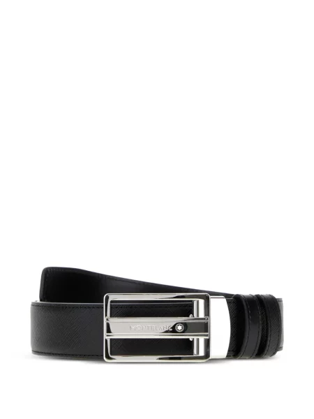 Curea Montblanc din piele cu autograf negru