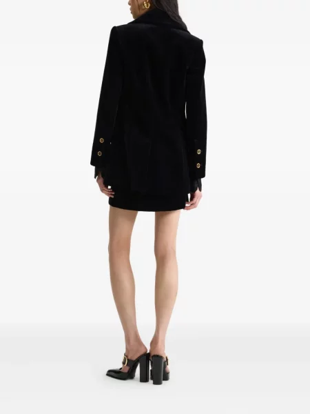 Satynowa marynarka Patou z klapą czarna