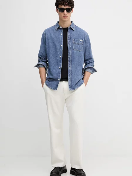 Calvin Klein Jeans Srajca moder denim modra