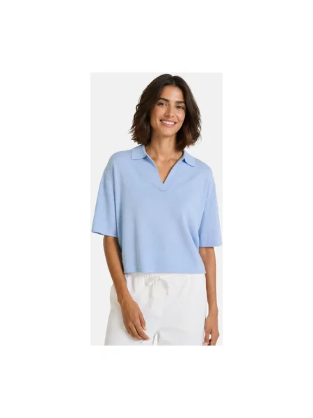 Juvia Sweter Z Dzianiny Rea blau niebieski