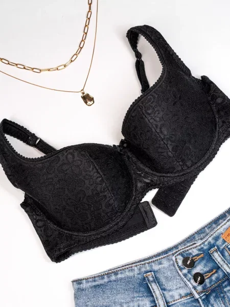 ISSA Plus Бюстгальтер Текстиль чорний