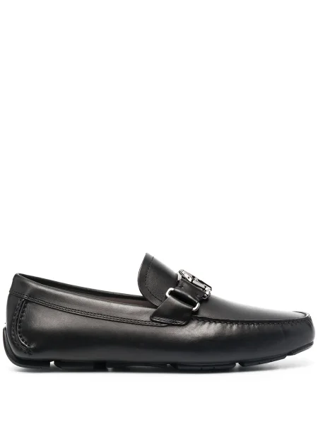 Pantofi loafer Ferragamo cu autograf negru