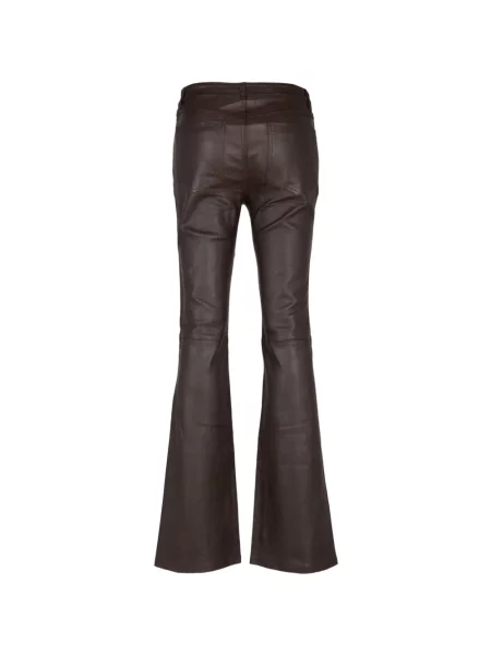 Pantaloni Sprwmn din piele evazate maro