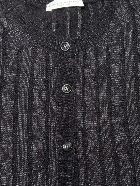 Scurt cardigan Roberto Collina tricotate negru