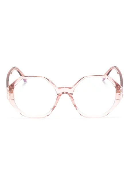 Ochelari de soare Tom Ford Eyewear cu imprimeu geometric roz