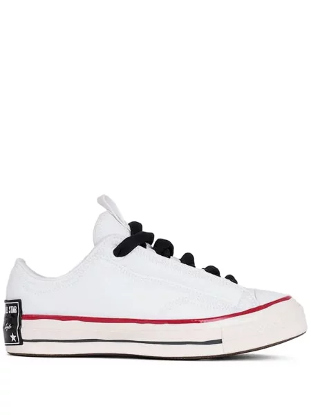 Sneakerși Converse One Star din piele de căprioară alb