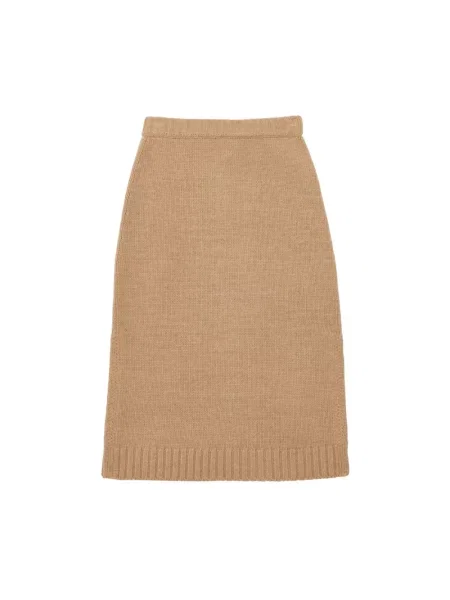 Spódnica Ines De La Fressange Paris wełniana brązowa