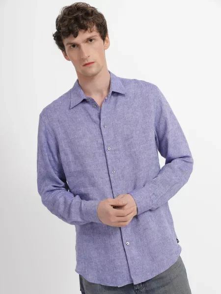 Emporio Armani Сорочка з довгим рукавом синій
