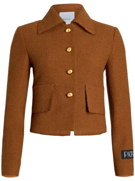 Geacă Patou din tweed scurtă maro