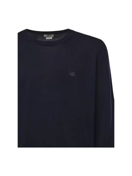 Dzianinowy sweter Etro niebieski