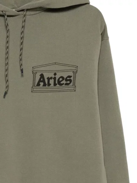 Mikina s kapucí Aries s potiskem zelená