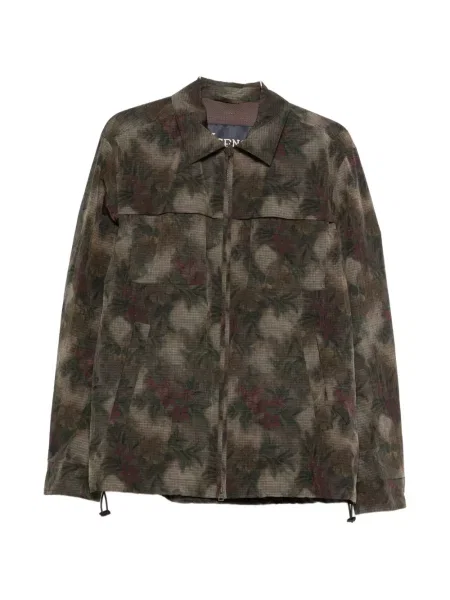 Яке Herno на цветя с принт зелено